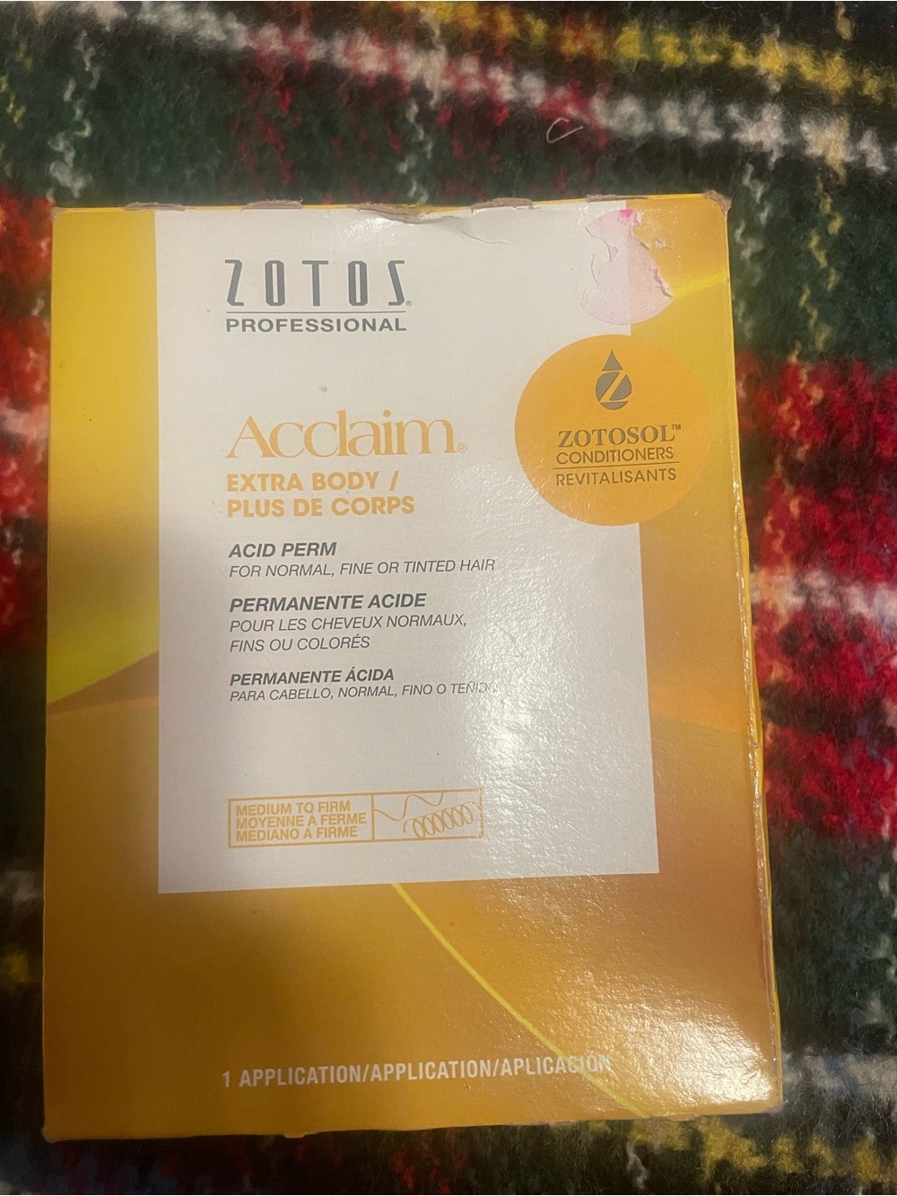 Zotos Acclaim Extra Body Acid Perm Treatment - Yellow